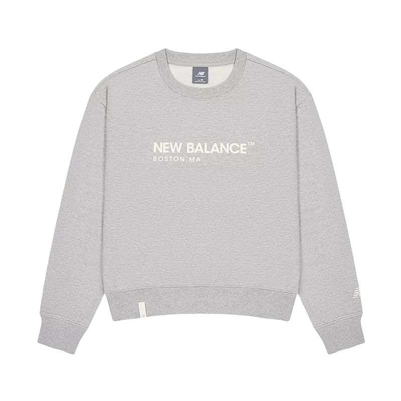 New Balance New Balance Sweatshirts Women's Gray/AGT Crew Neck Moderate