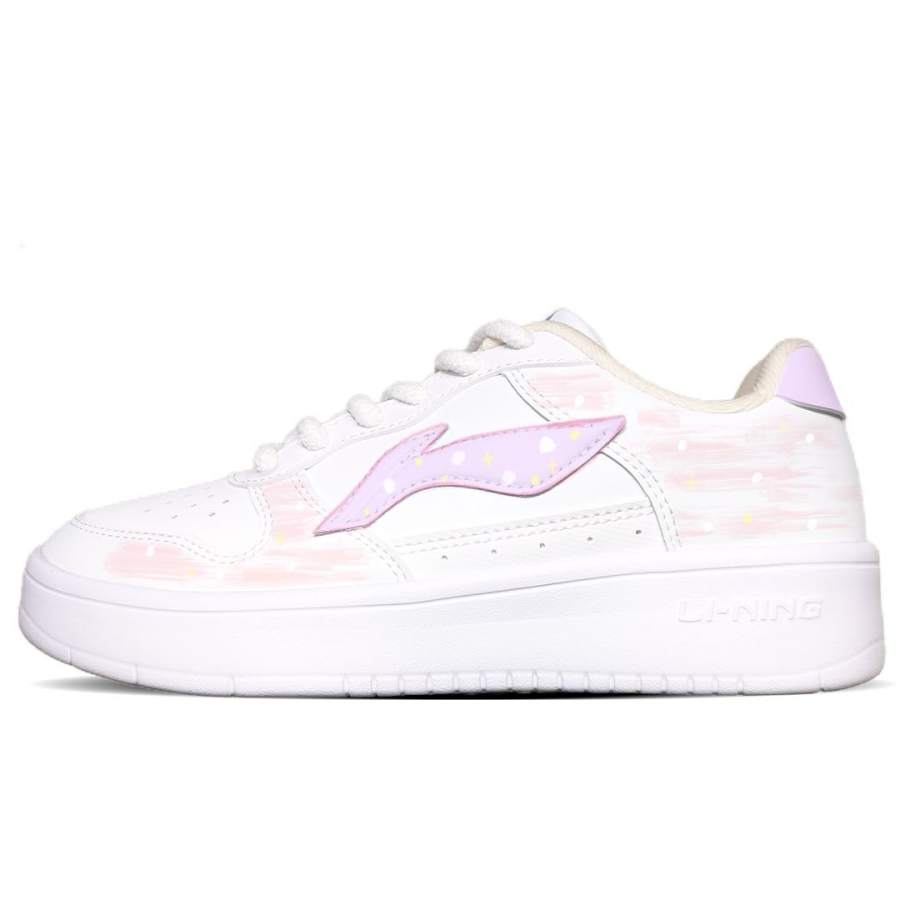 Li-Ning Li Ning Floating Boat Skateboard Shoes Women's Low Top Pink Purple