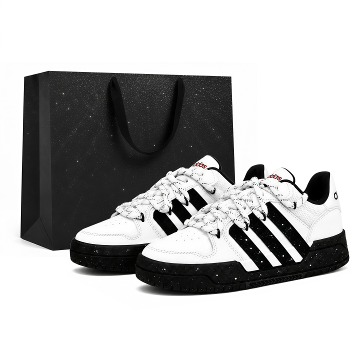 Adidas Adidas ENTRAP Skateboard Shoes Unisex Low Top White Black Starry Sky