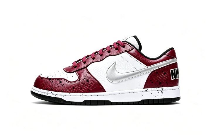 Nike Nike Big Skateboard Shoes Men's Low Top Burgundy/Silver