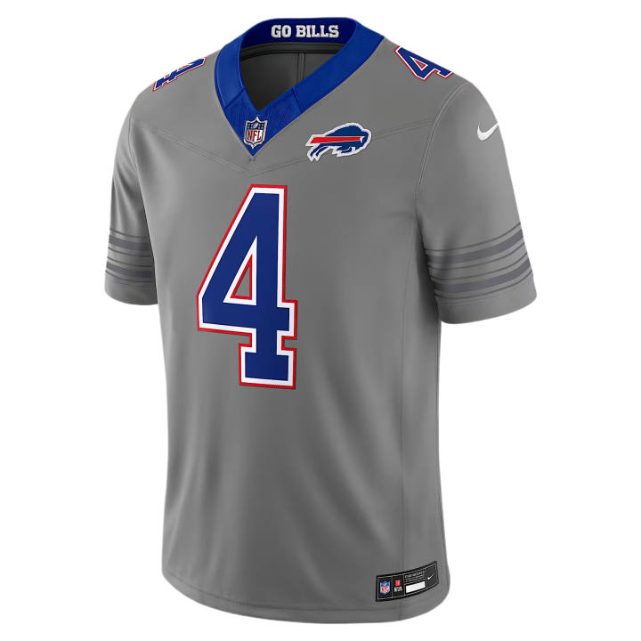 Nike Nike NFL Rugby Jerseys Men's Gray V Neck Moderate