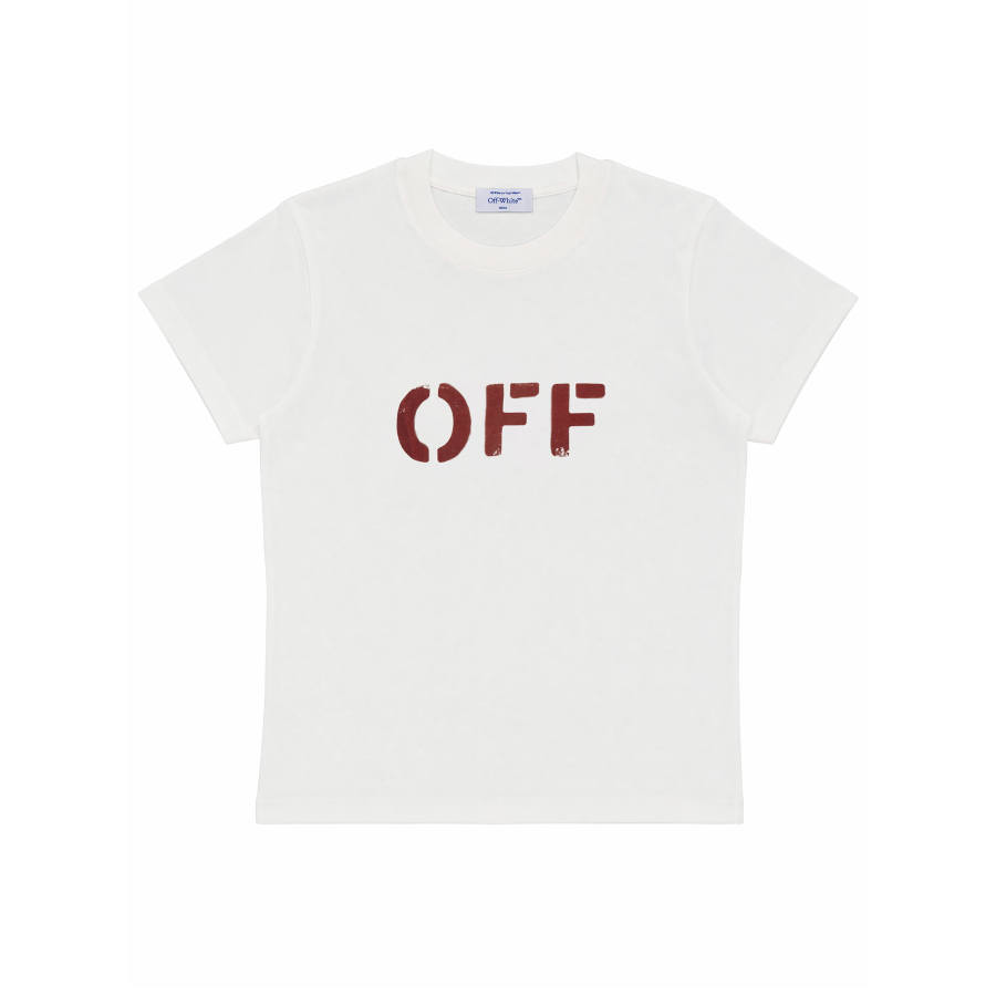 OFF-WHITE OFF WHITE T Shirts Women's Crew Neck Moderate Straight Fit