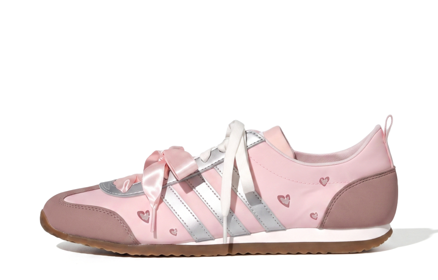 Adidas Adidas VS JOG 2.0 German Army Trainers Unisex Low Top Pink Silver