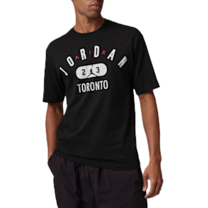Jordan Jordan T Shirts Men's Black/White Crew Neck Moderate