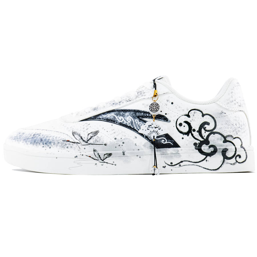 ANTA Active Skateboard Shoes Men's Low Top White/Black