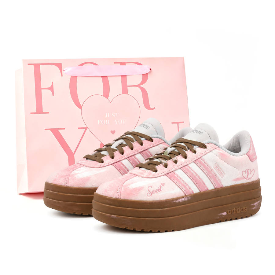 Adidas Adidas VL Court Bold German Army Trainers Women's Low Top Pink