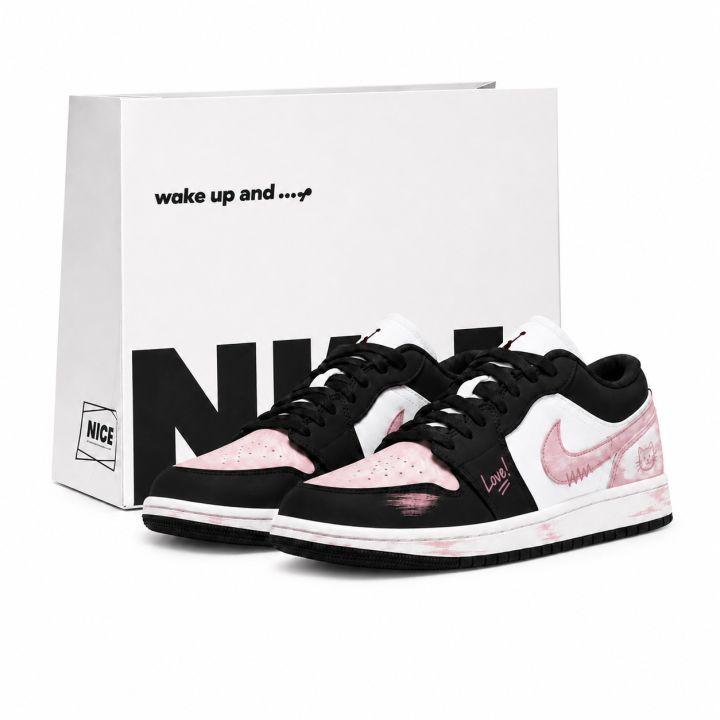 Nike Nike Air Jordan 1 LOW SE Vintage Basketball Shoes Unisex Low Top Black/Pink