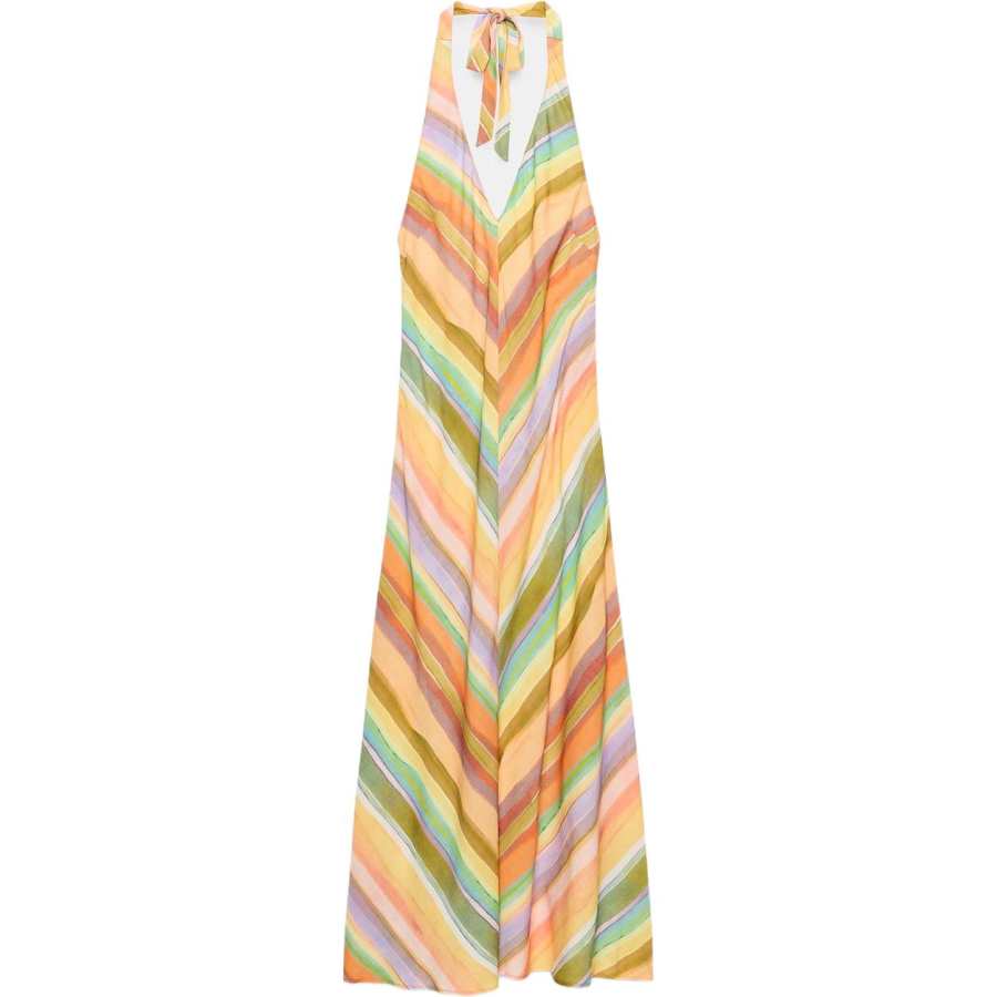 ZARA Sleeveless Dresses Women's Multicolor Halter Moderate