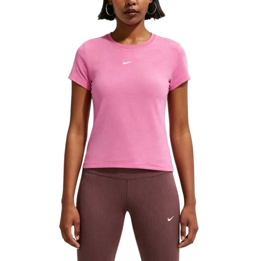 Nike Nike Sportswear T Shirts Women's Peony/Sail White Crew Neck Moderate