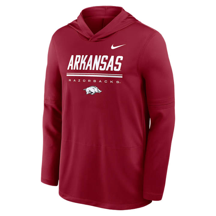 Nike Nike Dri Fit College Sweatshirts Men's Total Crimson Team Hooded Non Detachable Moderate