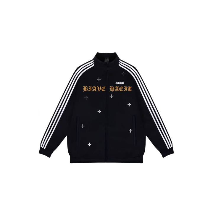 Adidas Adidas ESSENTIALS Jackets Unisex Black Gold Cross Stand Collar Moderate Other