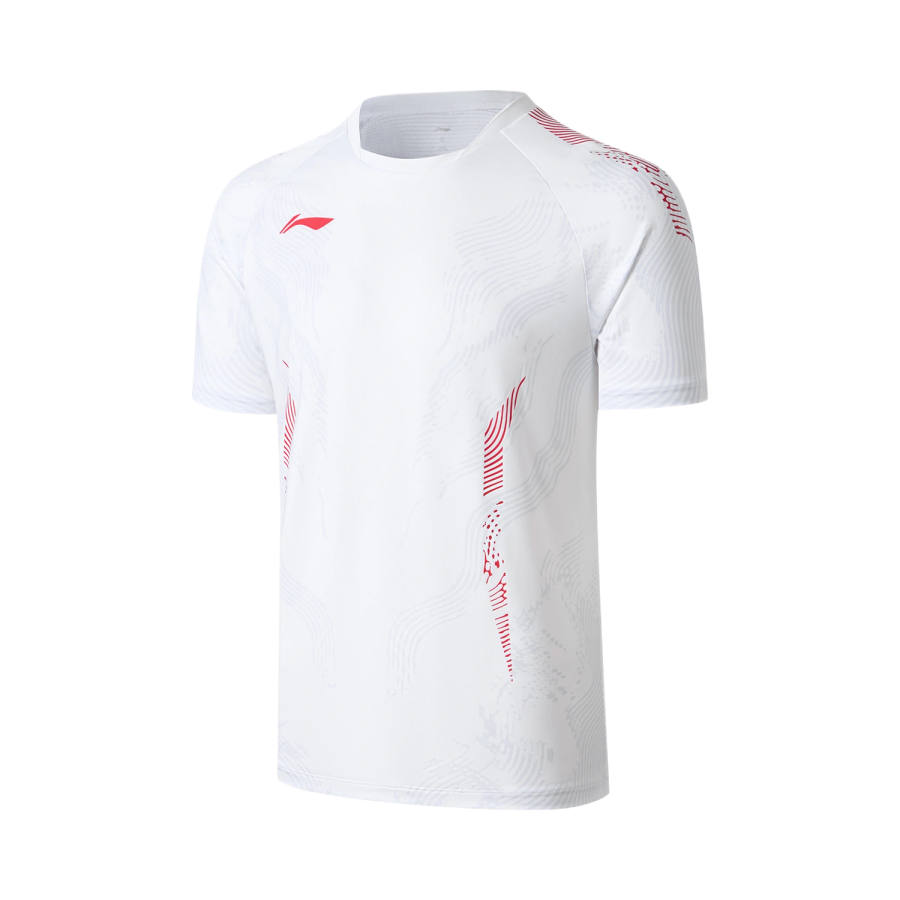 Li-Ning Li Ning Quick Dry Clothing Men's White Crew Neck