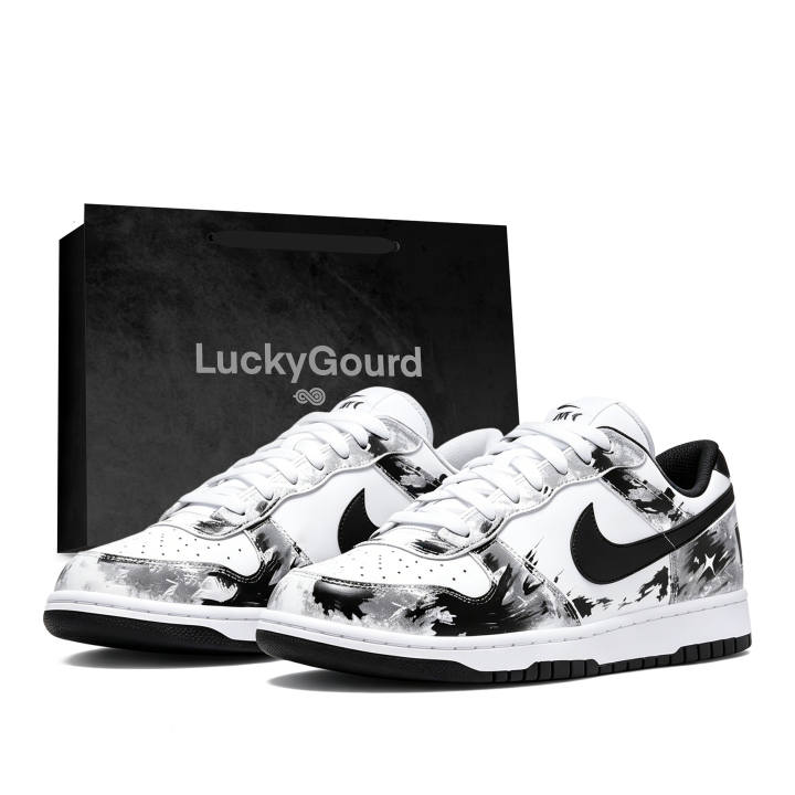 Nike Nike Big Skateboard Shoes Men's Low Top Black/White