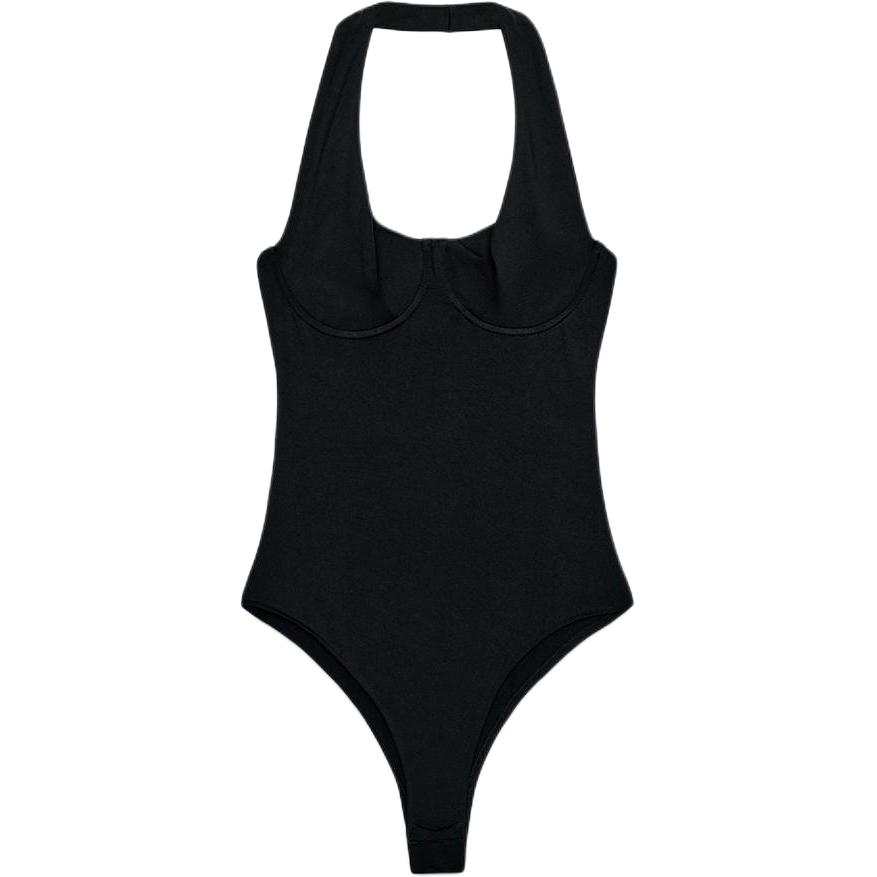 ZARA Bodysuits Women's Black Halter