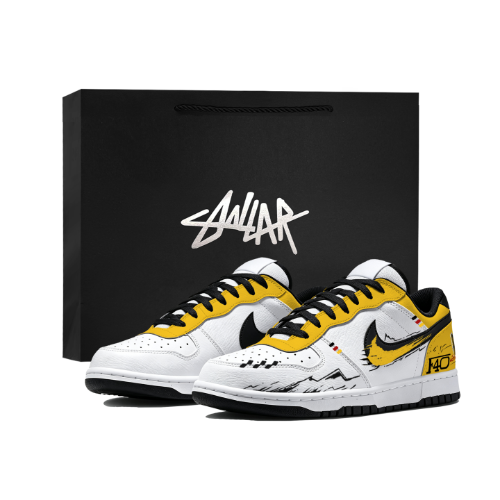 Nike Nike Big Skateboard Shoes Unisex Low Top White/Yellow