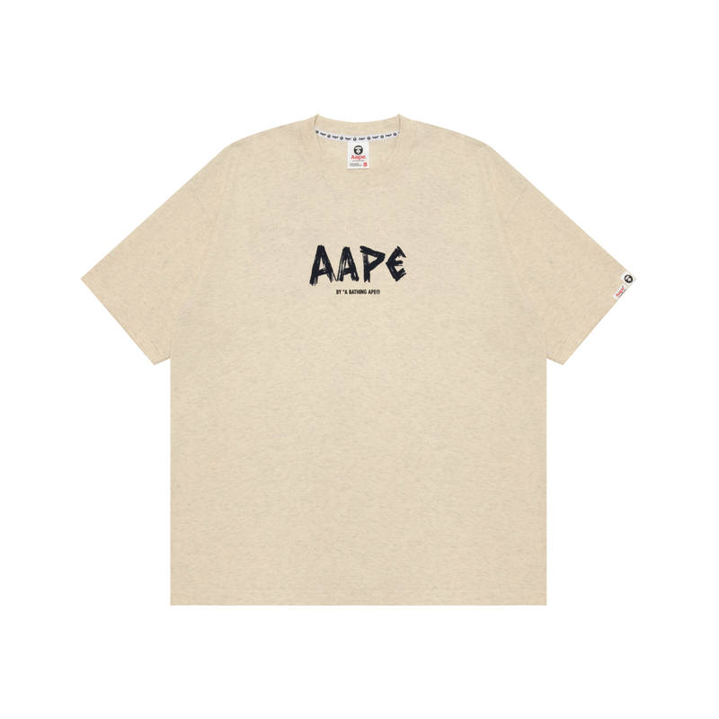 Aape T Shirts Men's Brown BG2 Crew Neck Moderate Straight Fit