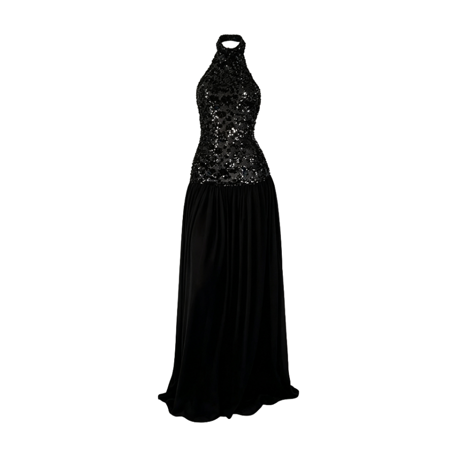 MTHE Sleeveless Dresses Women's Black Moderate Long