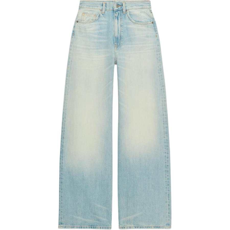ZARA Trf Jeans Women's Light Blue Moderate Wide Leg Pants