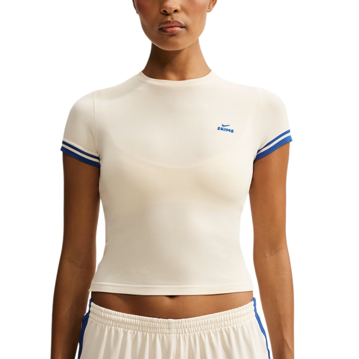 Nike Nike X Skims T Shirts Women's NSKM Actv Ivory/NSKM Cobalt Crew Neck Moderate Other