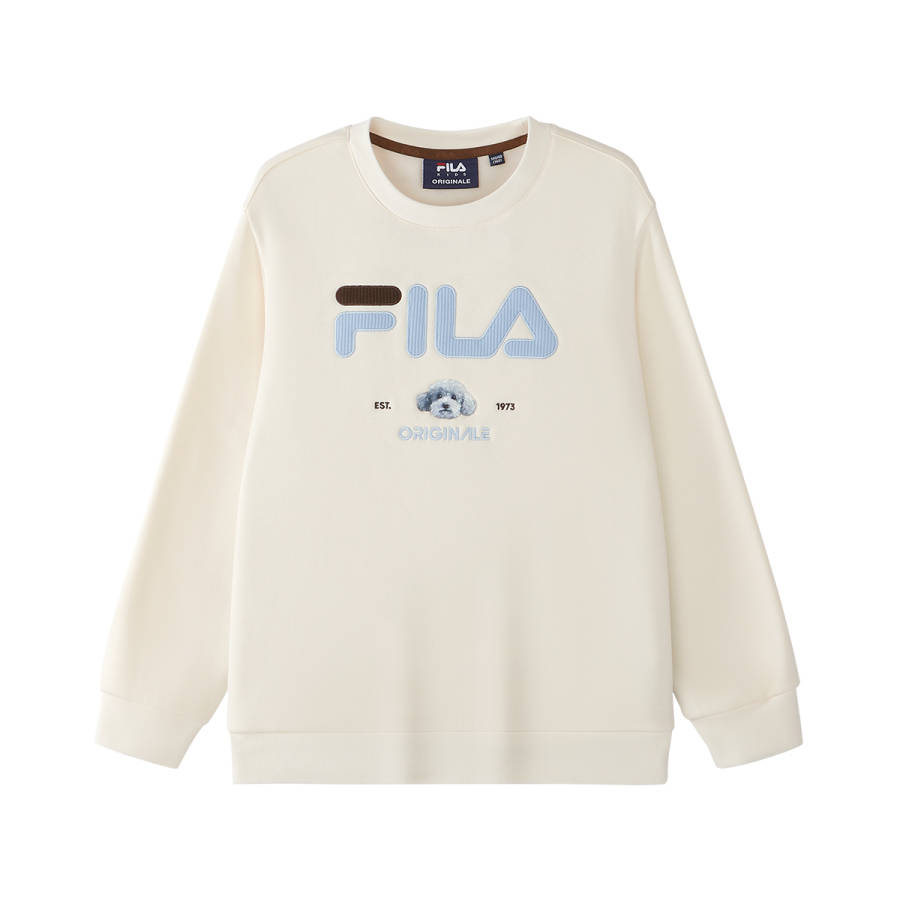 FILA KIDS Sweatshirts Crew Neck Thickened Stretch