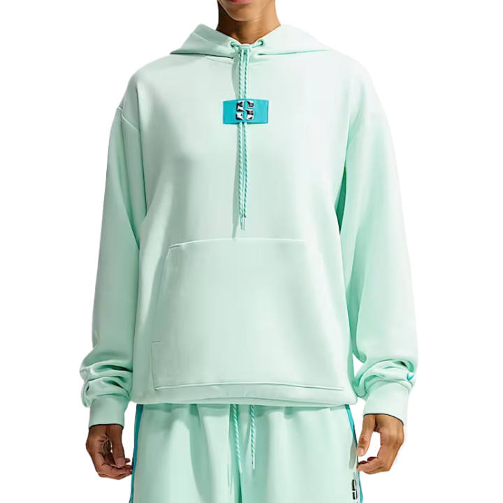 Nike Nike Dri FIT Standard Issue Sweatshirts Unisex Mint Foam/Ice Silver/Dust Cactus Hooded Non Detachable Moderate