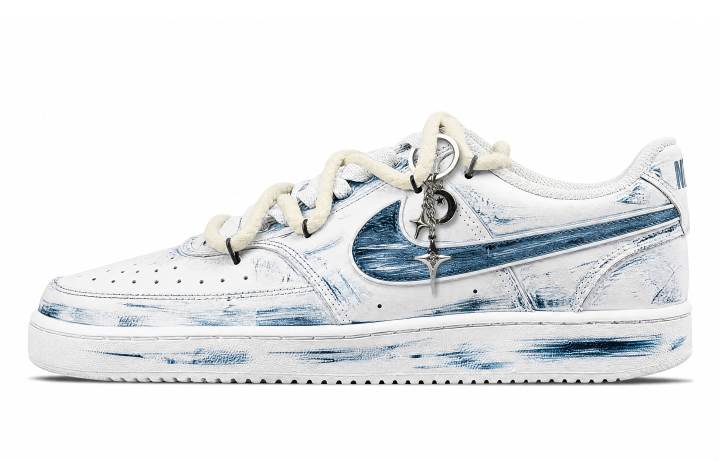 Nike Nike Court Vision 1 Skateboard Shoes Men's Low Top Blue