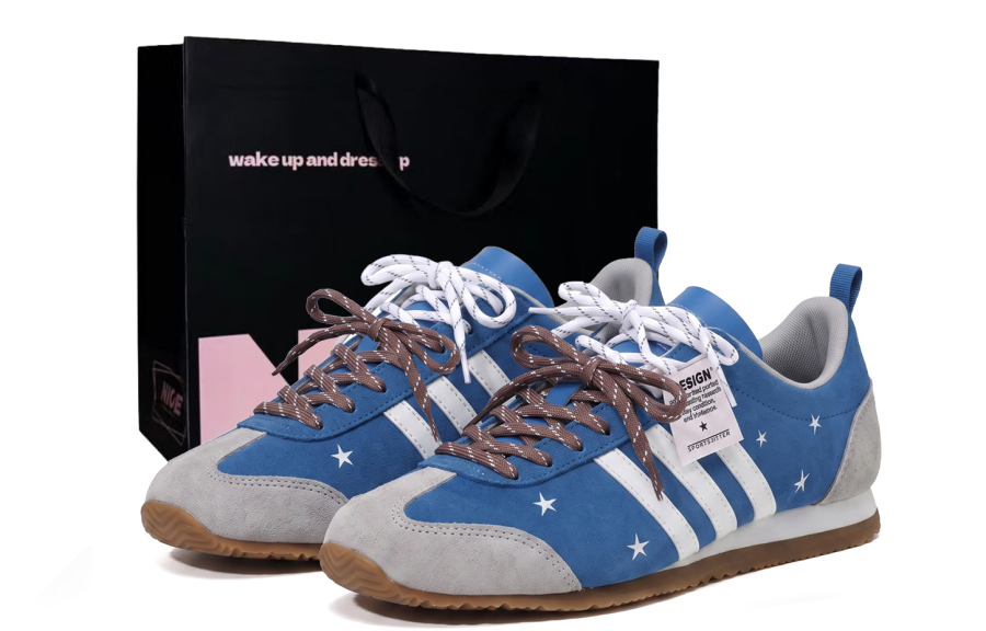 Adidas Adidas VS JOG 2.0 German Army Trainers Unisex Low Top Blue White
