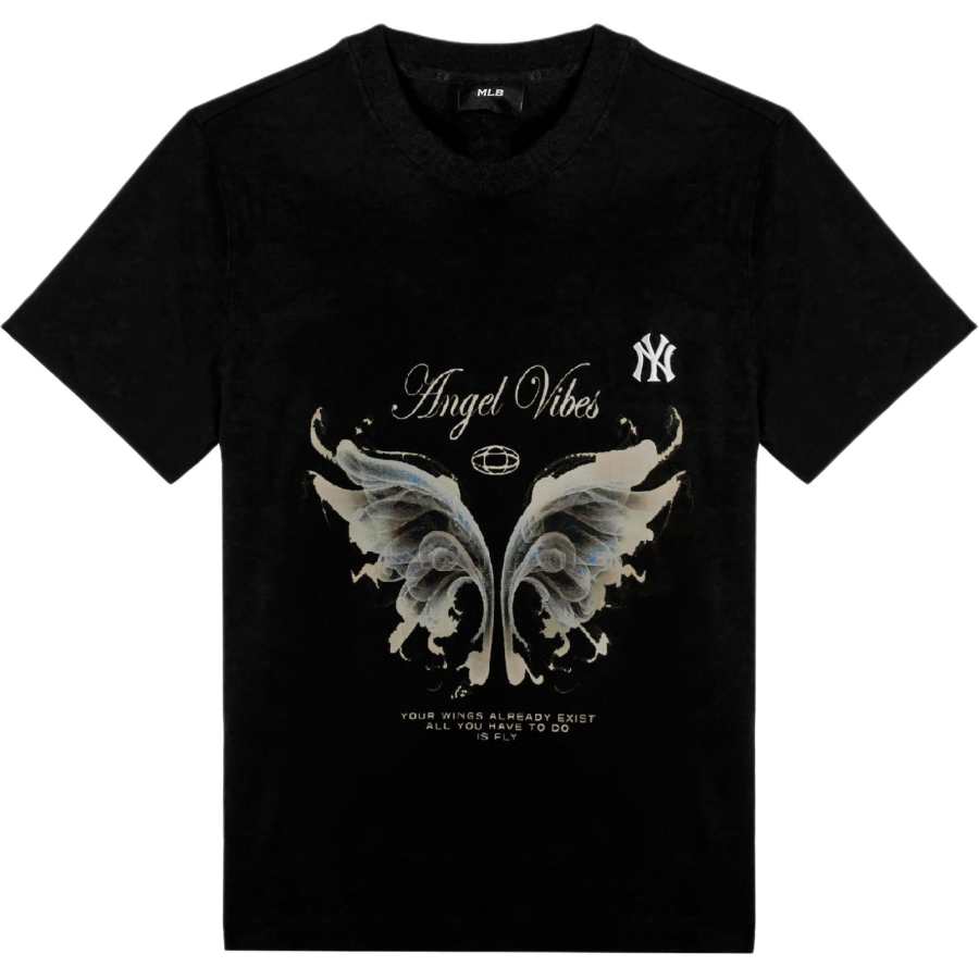 MLB T Shirts Unisex Black Crew Neck Moderate Straight Fit