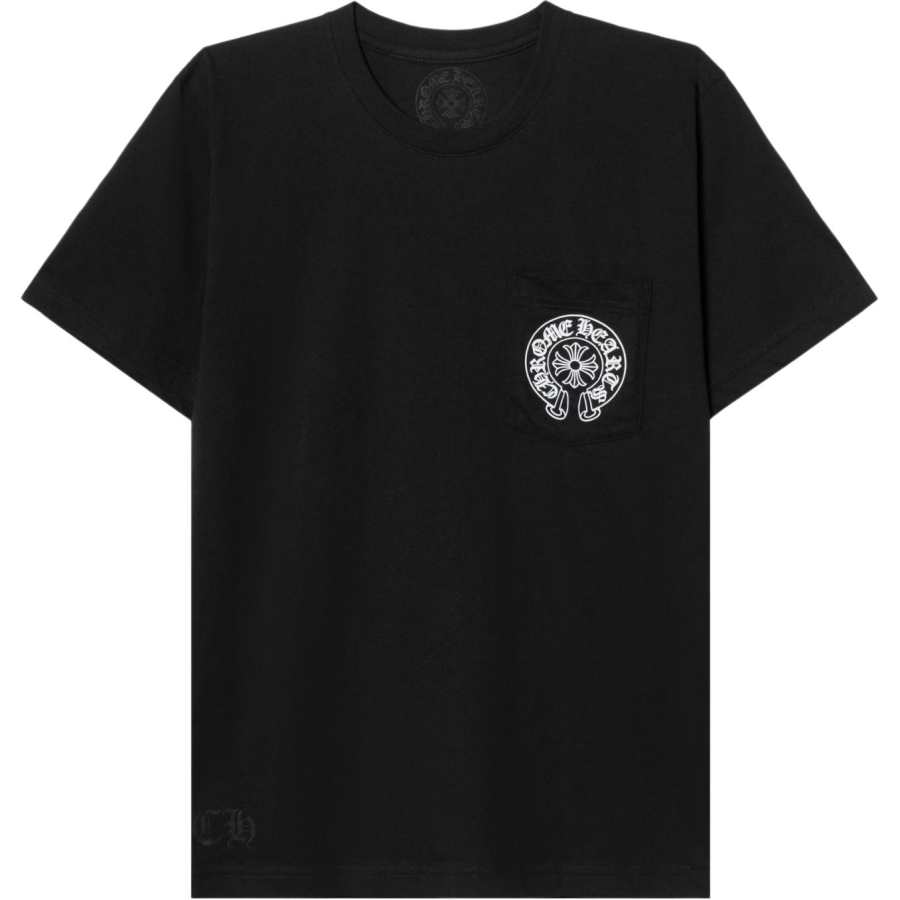 Chrome Hearts T Shirts Unisex Black Crew Neck