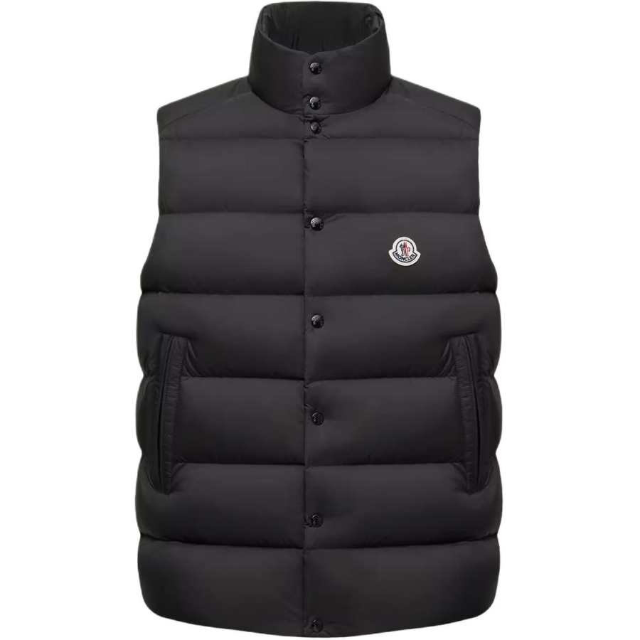 Moncler Moncler Down Vests Men's Black Stand Collar Thickened