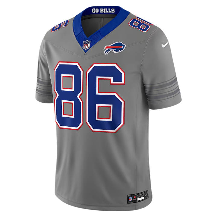 Nike Nike NFL Rugby Jerseys Men's Gray V Neck Moderate