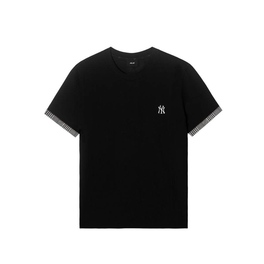 MLB T Shirts Unisex New York Yankees/Black Crew Neck Moderate Straight Fit