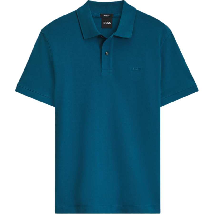 HUGO BOSS Polo Shirts Men's Blue Polo Collar Moderate Other