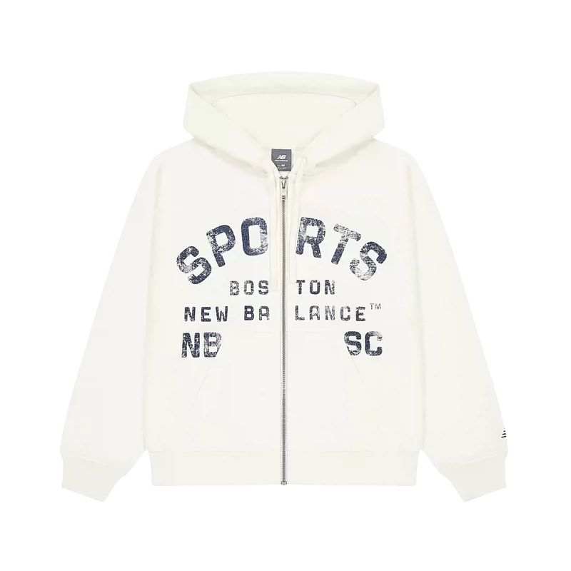 New Balance New Balance Sweatshirts Women's White/CIC Hooded Non Detachable Moderate