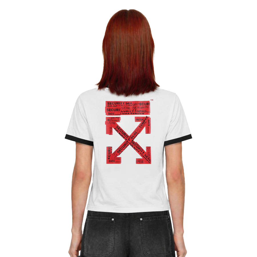 OFF-WHITE OFF WHITE T Shirts Women's Crew Neck Moderate Straight Fit