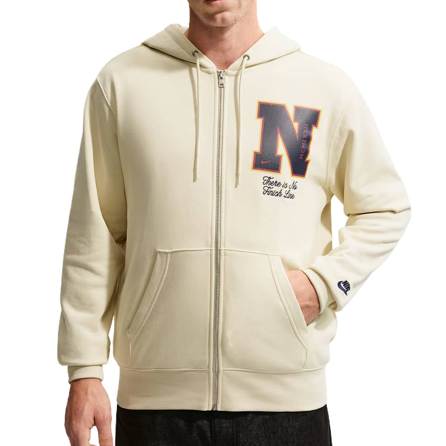 Nike Nike Sportswear Club Sweatshirts Men's Light Khaki/Obsidian Color Hooded Non Detachable Moderate