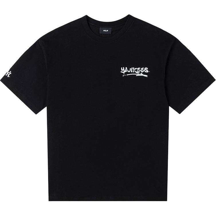 MLB T Shirts Unisex 3ATSB4053 50CRD Dark Cream Crew Neck Moderate Straight Fit