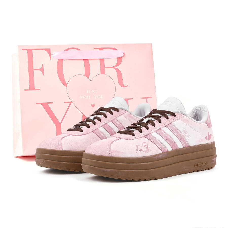 Adidas Adidas VL Court Bold German Army Trainers Women's Low Top White/Pink