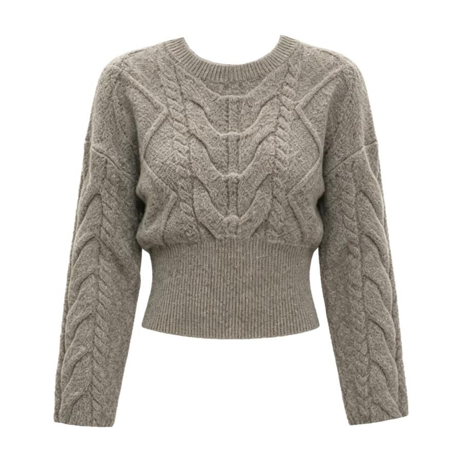 FINDSME GAGA Knitwear Women's Crew Neck Moderate Straight Fit