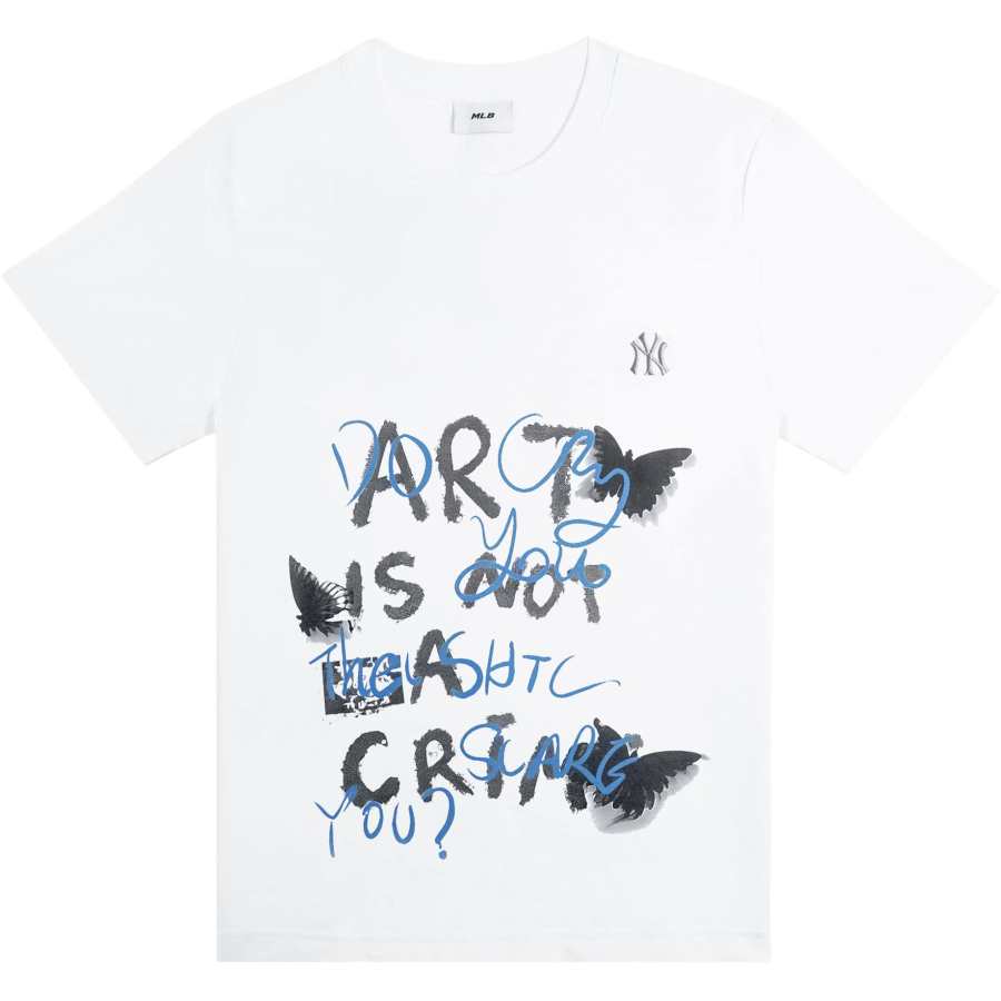 MLB T Shirts Unisex White Crew Neck Moderate Straight Fit