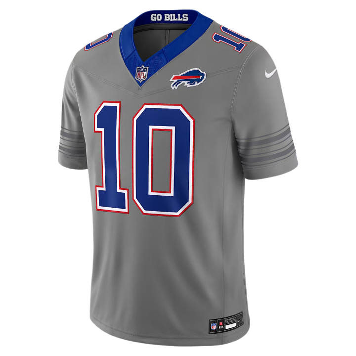 Nike Nike NFL Rugby Jerseys Men's Gray V Neck Moderate