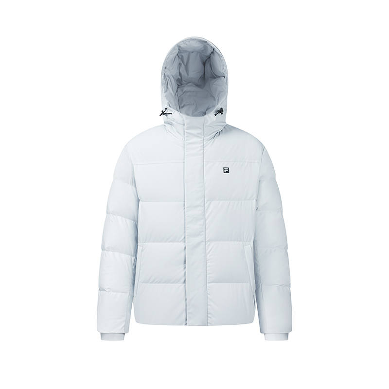 FILA Down Jackets Unisex Dawn Blue Hooded Non Detachable Thickened Other