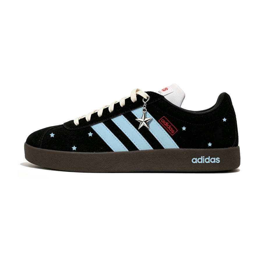 Adidas Adidas VL COURT 2.0 Skateboard Shoes Unisex Low Top Black/Blue