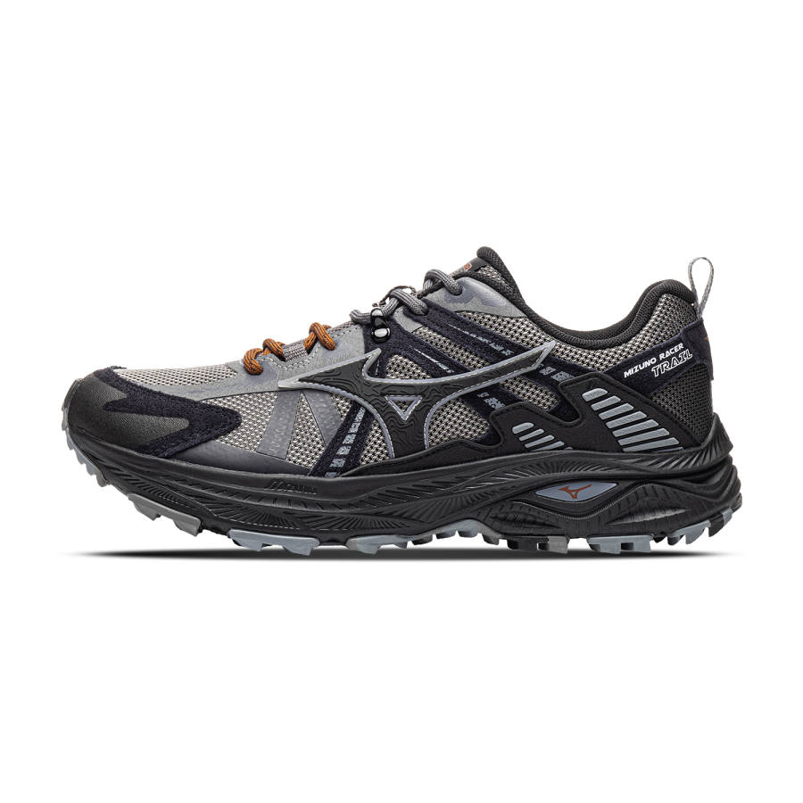 Mizuno Racer Trail Running Shoes Unisex Low Top Dark Gray/Black