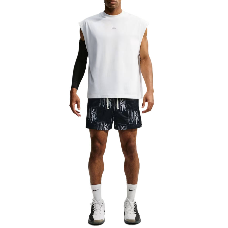 Nike Nike Basketball Shorts Men's Black/Light Ivory Moderate Straight Fit Pants