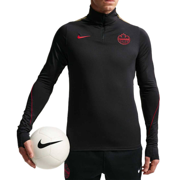 Nike Nike Canada Soccer Jerseys Men's Black Turtleneck Moderate