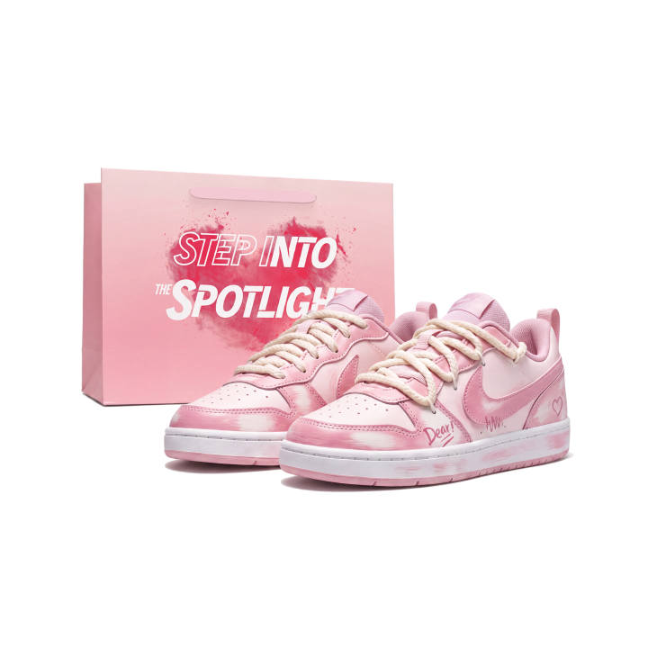 Nike Nike Court Borough Skateboard Shoes Women's Low Top Pink