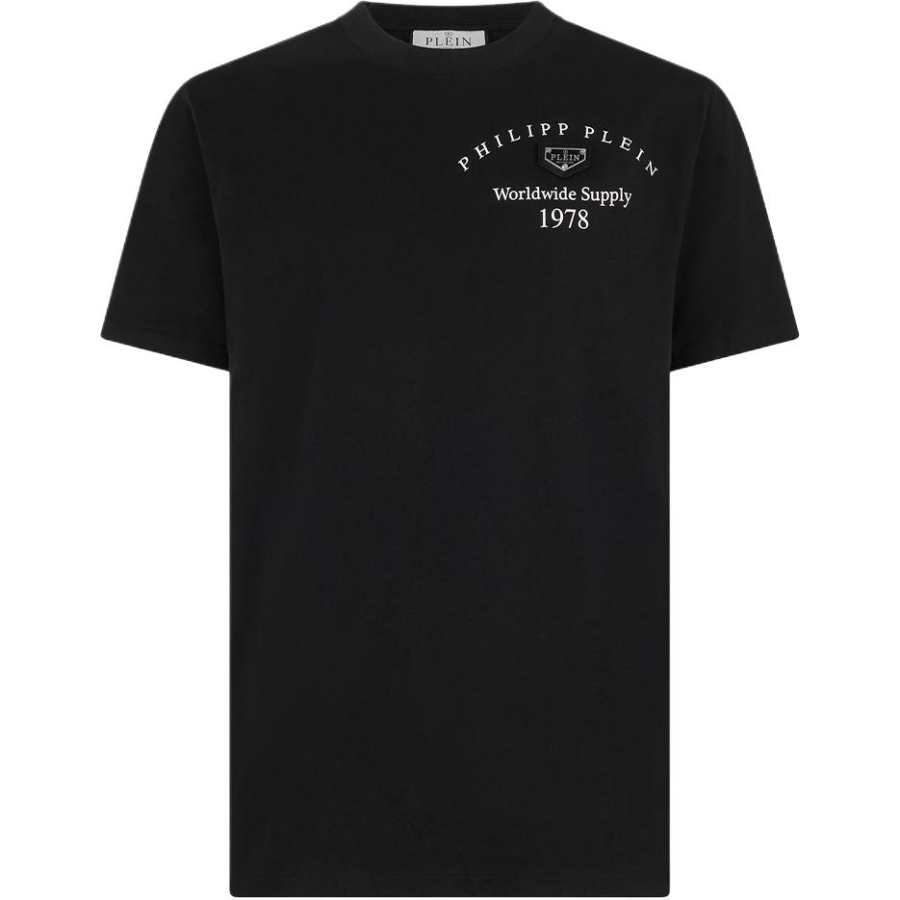 PHILIPP PLEIN T Shirts Men's Black Crew Neck