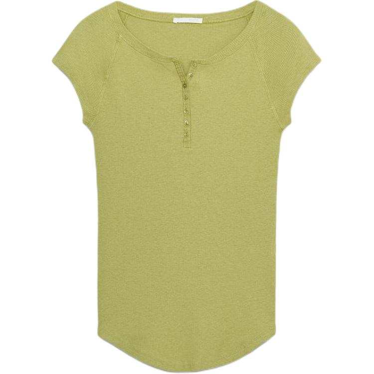 ZARA T Shirts Women's Grass Green Crew Neck