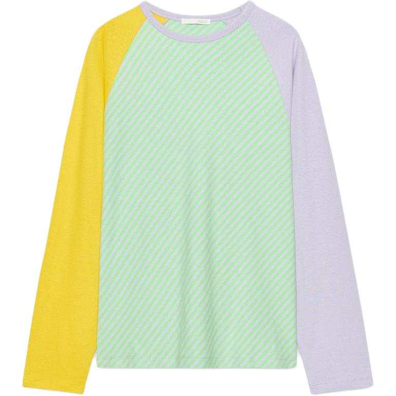 ZARA T Shirts Women's Light Green Crew Neck